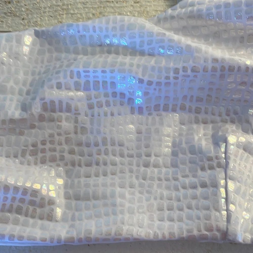l*space Indiana Bikini‎ Top Gloss Gator Opalescent White XL